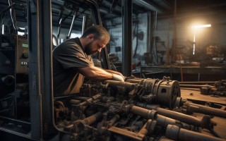 叉车废气管漏油怎么修