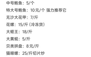 大同水产品市场价格近期如何？