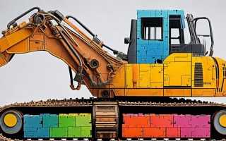 七彩板怎么拼挖掘机