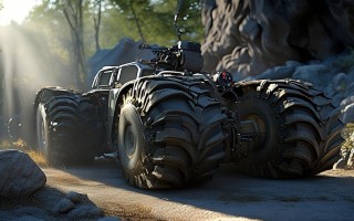 旋转轮胎履带车怎么走