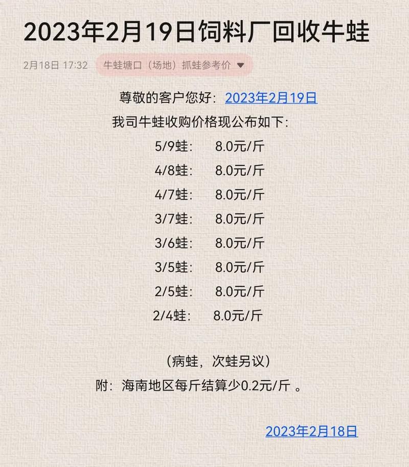 河南牛蛙价格现在多少-第2张图片-宁夏农业信息网