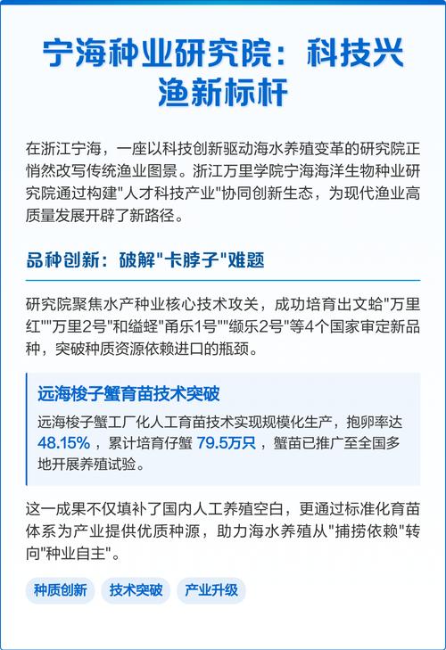 宁海华东水产养殖研究有何突破？-第3张图片-宁夏农业信息网