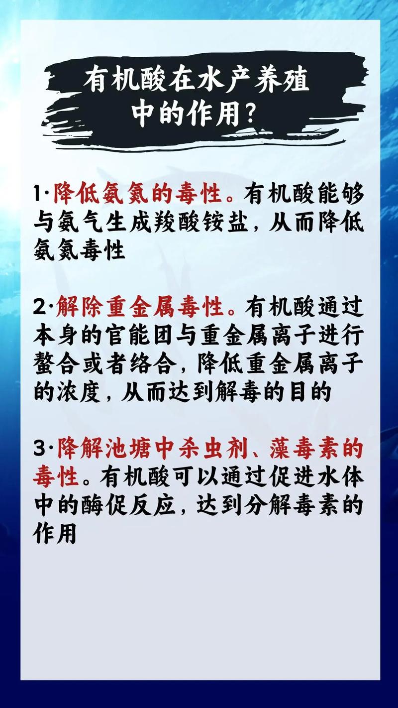 有机酸在水产养殖中具体起什么作用?-第1张图片-宁夏农业信息网 有机酸在水产养殖中具体起什么作用?-第1张图片-宁夏农业信息网